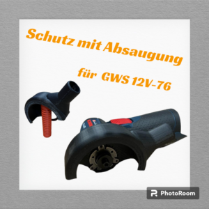 Absaugung für Bosch GWS 12V-76 Absaugadapter