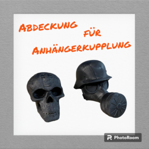 Abdeckung Anhängerkupplung Stahlhelm Gasmaske Abdeckkappe