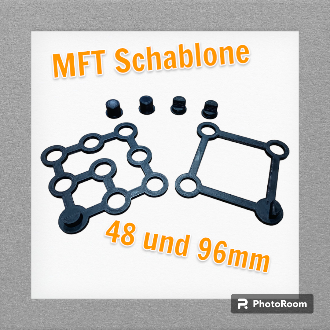 MFT Schablone Bohrschablone 96mm Festool Multifunktionstisch Bohrlehre Schablone